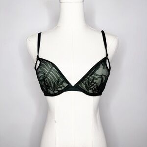 Savage x Fenty SHADOWPLAY LACE UNLINED PLUNGE BRA Size 30C NwT
